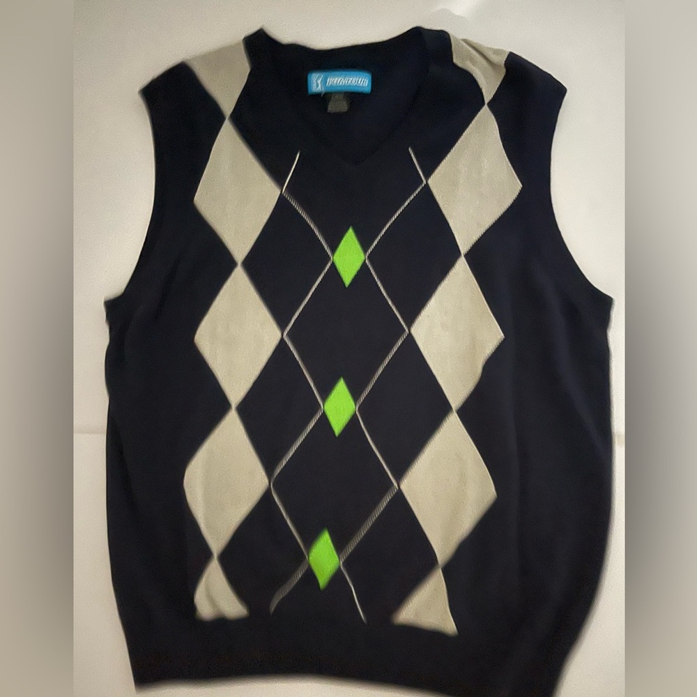 Men’s PGA Tour Cotton Golf V-Neck Sleeveless Best Large